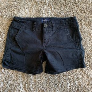 AMERICAN EAGLE TWILL SHORTIES SIZE 0